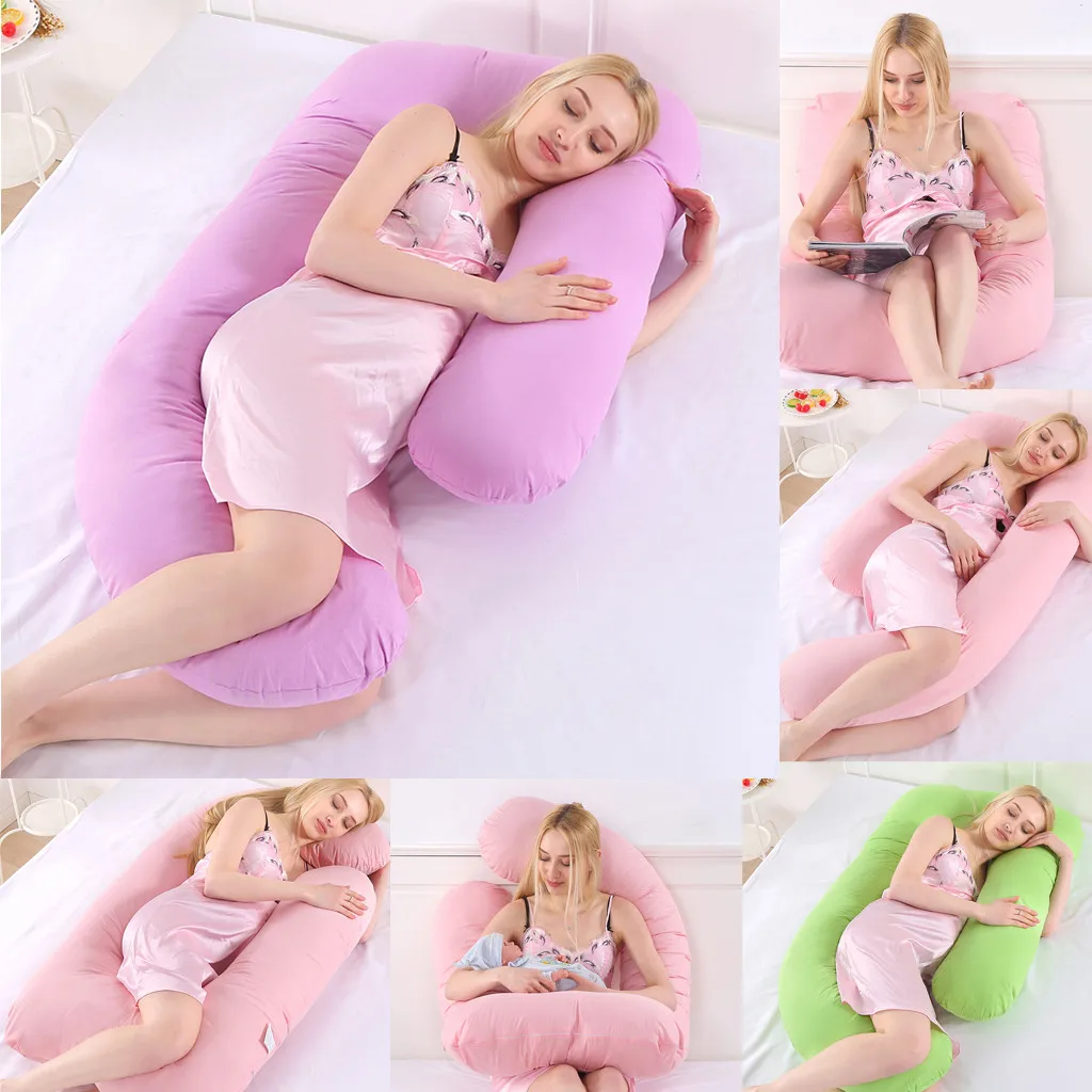 Подушка для сна для беременных женщин для беременных одноцветная Подушка для сна u-образная подушка для живота высокое качество@ 35
