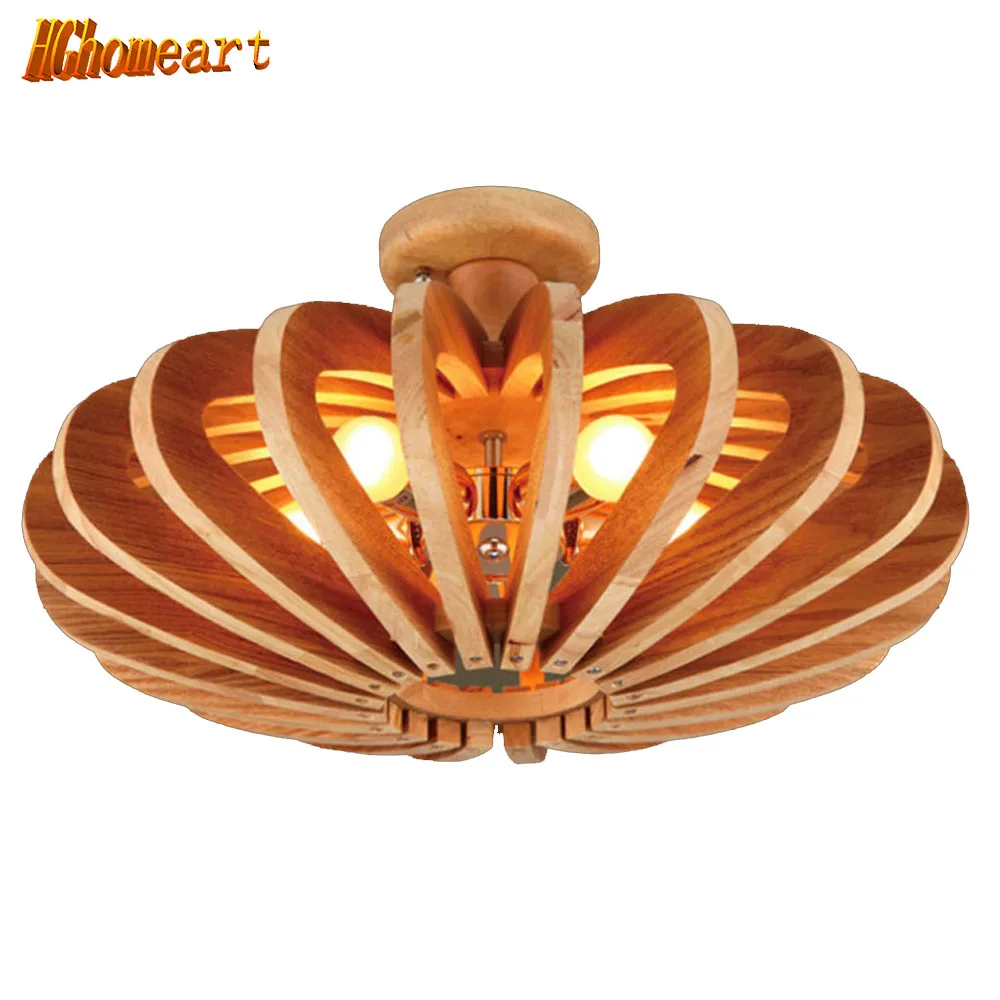 

Retro Cartoon Ceiling Lamp European Wood Led Living Room Study Bedroom Creative Antique Ceiling Lamp