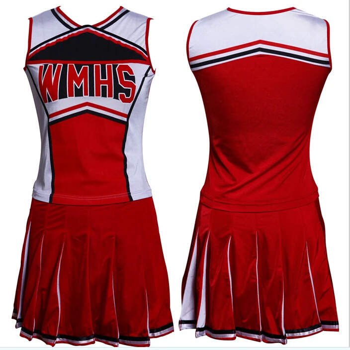 USA HIGH SCHOOL MUSICAL CHEER GIRL CHEERLEADER UNIFORM COSTUME OUTFIT W