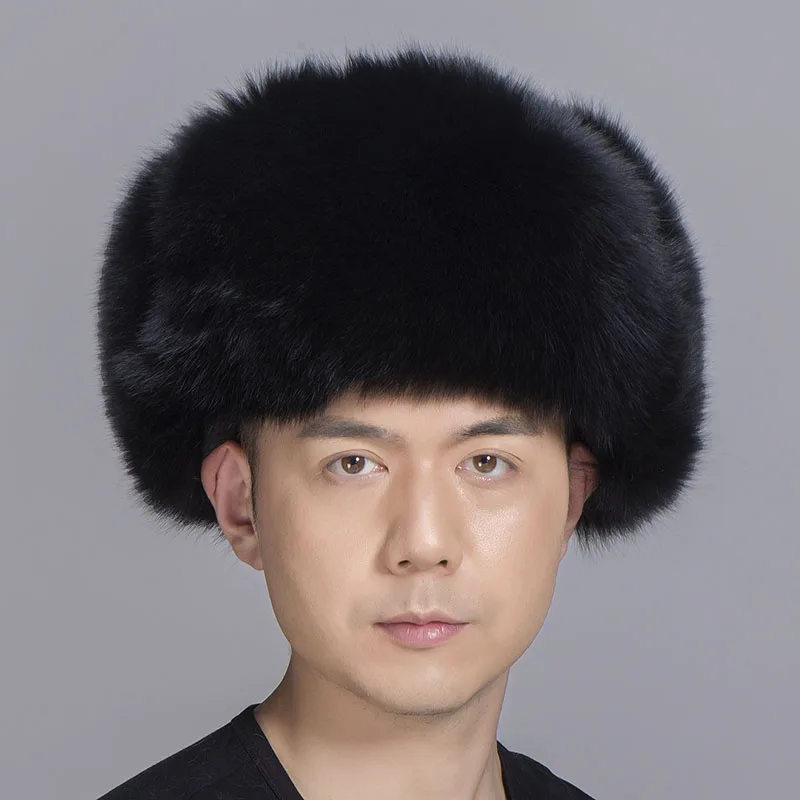 big fur hat black fox fur 0