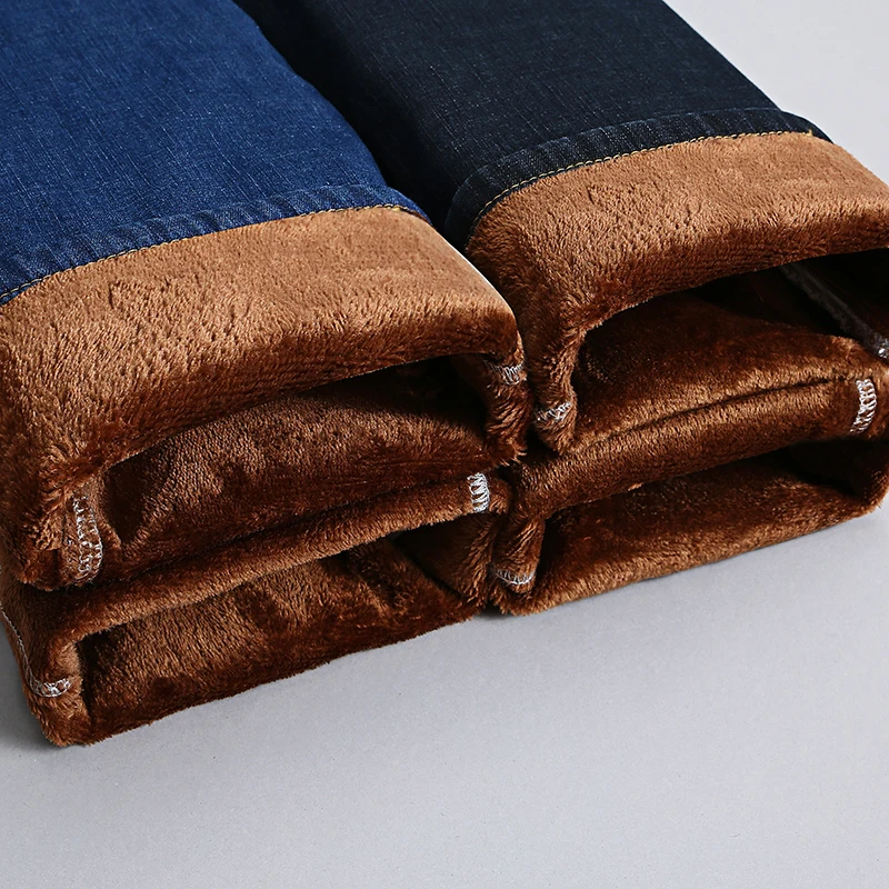 Warm Jeans Winter Men Homme Vaqueros Hombre Men'S Classic Jean Calca Masculina Pants Jean Slim Marcas Famosas Pantalon Homme