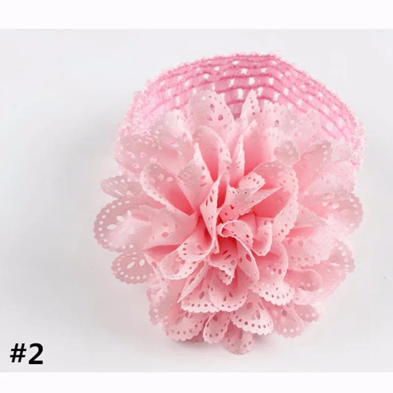 Knitted Girl Headbands New Head Rope Hollow Flower Belt Princess Hair Band 2016 Kids Hairband Baby Hair Accesories Free Shipping (1)