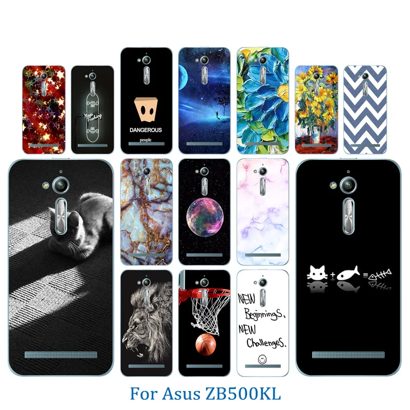 Для Asus Zenfone Go ZB500KL ZB500KG Мягкий Чехол zenfone силиконовый чехол для скейтборда с