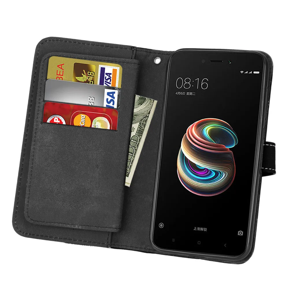 sFor Coque Xiaomi Redmi 5A Case Cover Luxury Leather Multifunction Nine cards Wallet Flip Phone Bag sFor Funda Xiaomi Redmi 5A cover case05