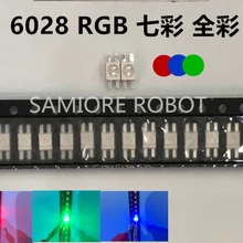 1000pcs SMD 3528/6028 RGB светодиодный общий анод чип SMT триколор(красный, зеленый, синий) 1210 блеск вниз светильник, излучающая Диодная лампочка