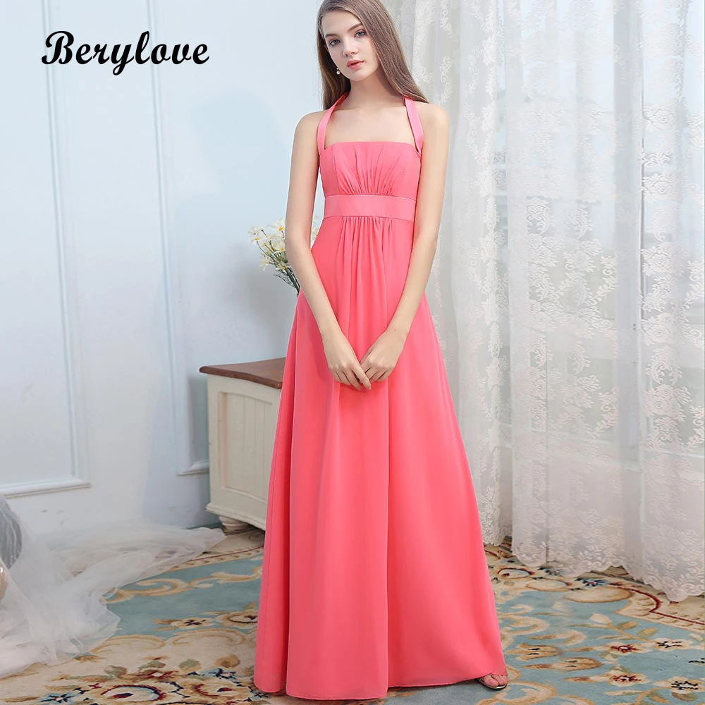 Buy BeryLove Long Water Melon Red Evening Dresses 2018
