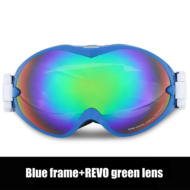 Бренд лыжные очки двойной REVO линзы UV400 Анти-туман большой Лыжная маска очки Лыжный Спорт Для мужчин Для женщин Снег Сноуборд очки