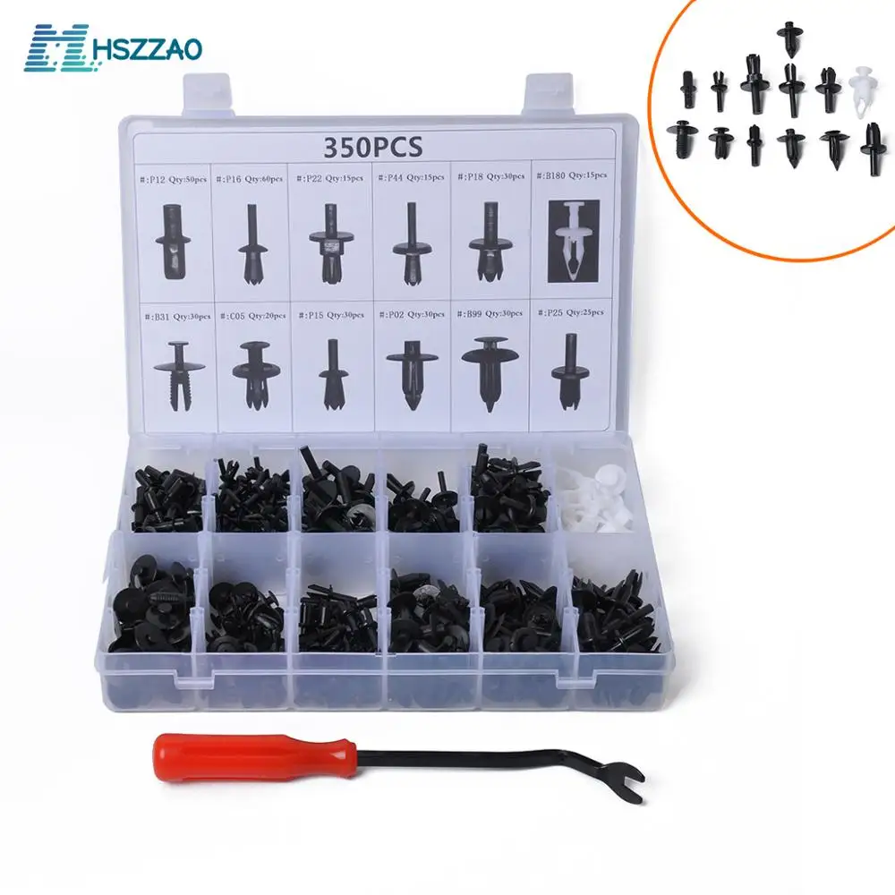 

350PCS Boxed Buckle + Door Nail Driver - for GM Plastic Buckle, Piercing Nail Auto Accessories