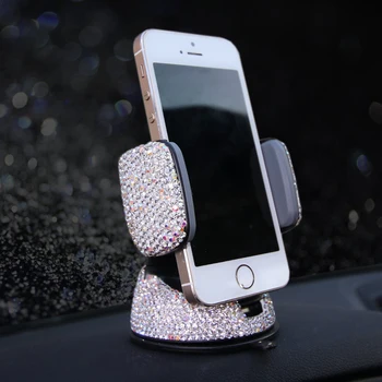 

Diamond multi-function phone holder car creative air outlet Mobile Phone Holder 360 Degree Rotating Phone Accessories