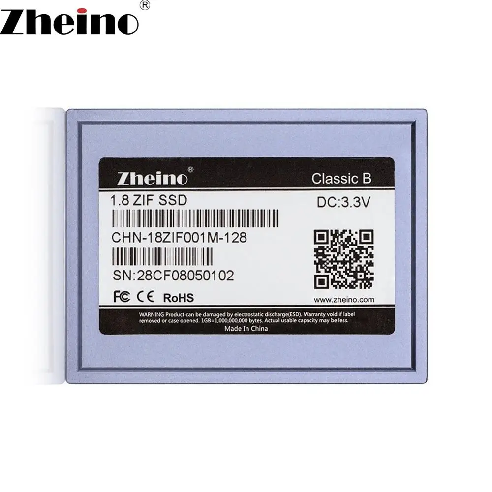 Zheino 1,8 дюймов 40Pin ZIF/CE SSD 128GB диск IDE PATA MLC твердотельные накопители для ноутбука