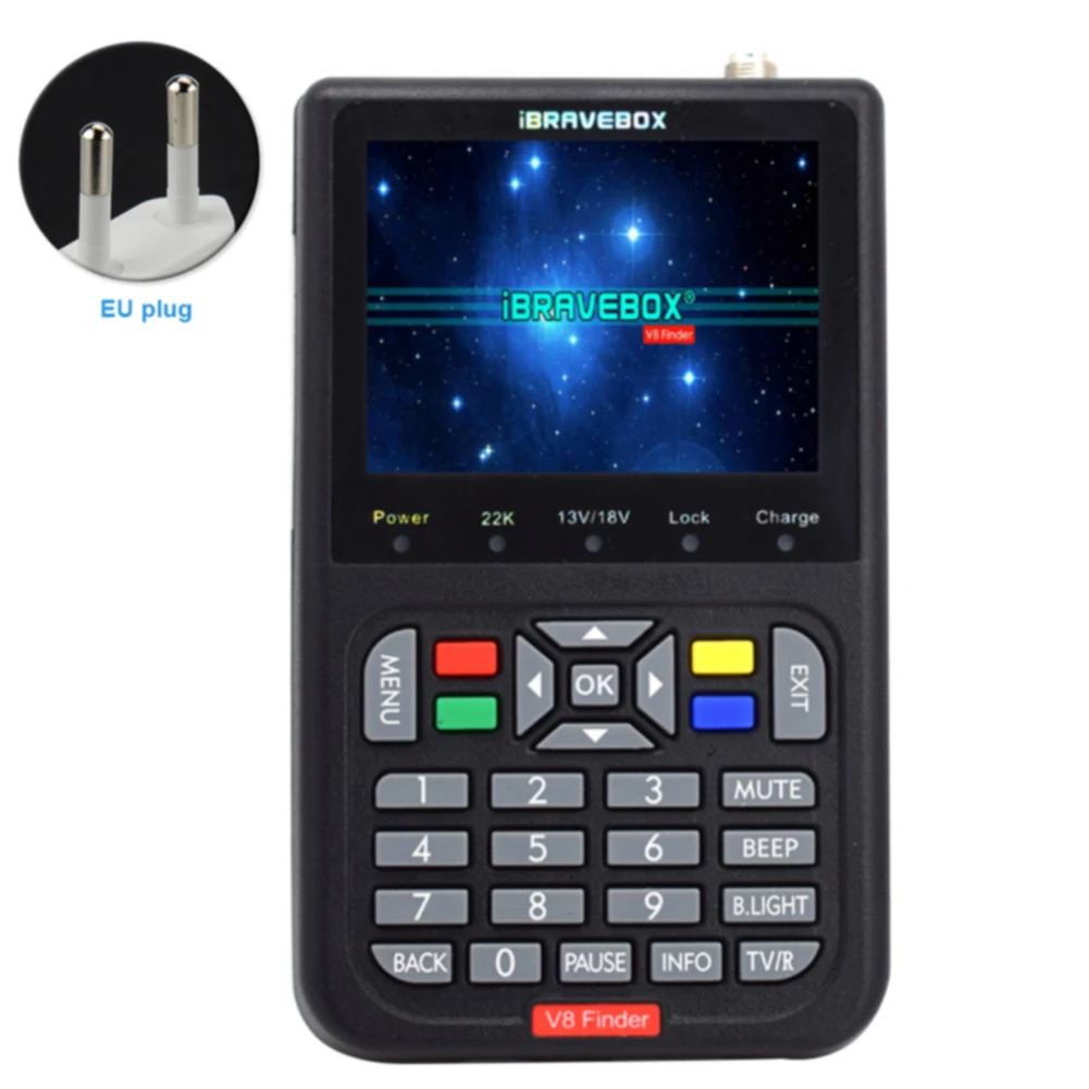 DVB S/S2 Satfinder Портативный спутниковый искатель Высокое разрешение V8 прибор