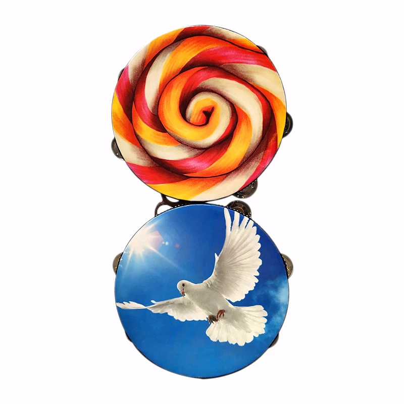 Multicolor Мультяшная деревянная детская ручная игрушка барабан музыкальный колокольчик барабан дети хватающая игрушка цвет и дизайн отправка случайным образом - Цвет: Multicolor