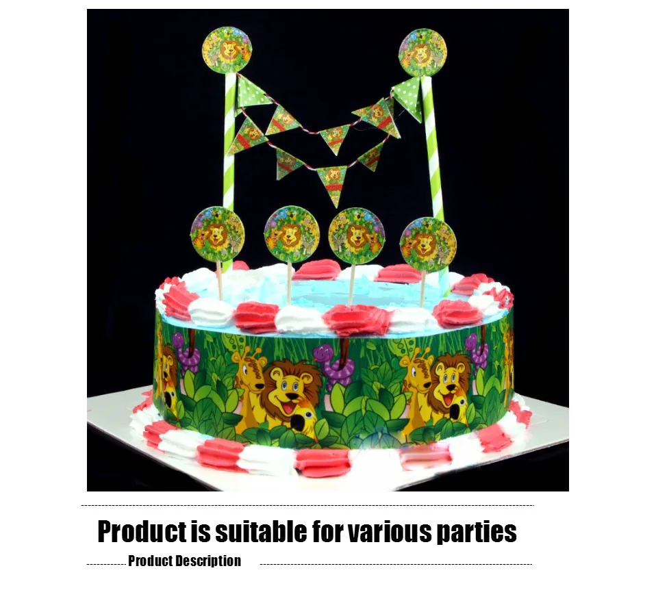 1 Ensemble De Jungle Animal Gateau Decore Choisir Bebe Douche Garcon Fete D Anniversaire Decorations Comme Decoration De Gateau Aliexpress