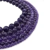 AAAA Quality Natural Stone Purple Amethysts Crystals Round Loose Beads 15