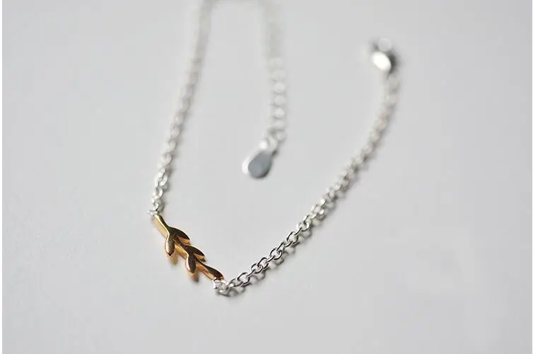 Темперамент Творческий корейский 925 пробы серебряные ювелирные изделия красивый женский простой свежий оливковый браслет SB23