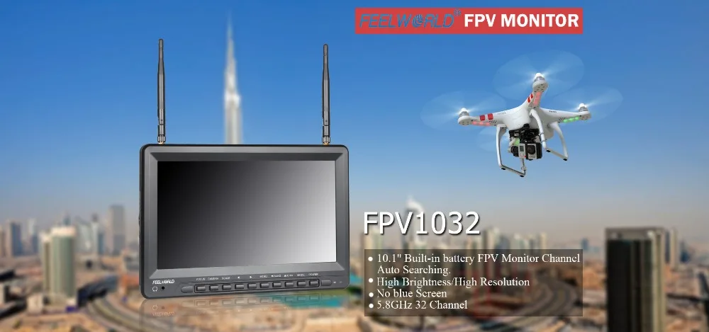 dji f450 quadcopter lcd monitor