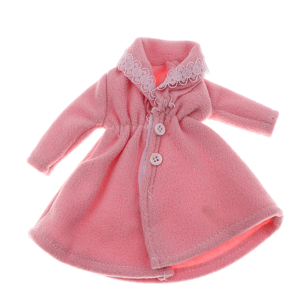 White Adjustable Doll Stand Display Holder And Pink Plush Coat For   Dress-up Accessory