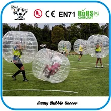 12 шт.(6 шт. красный+ 6 шт. синий+ 2 шт. воздуходувка) 1,5 м ПВХ хорошего качества пузырьковый футбол, зорбинг мяч, пузырьковый мяч костюмы