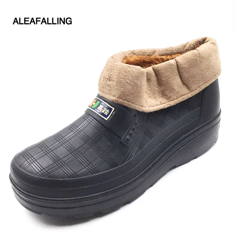 online Engrossar Inverno Aleafalling Cozinha Panela de Chuva Botas Homens Plataforma PU Motocicleta All temporada s Maduro Sapatos M069 À Prova D Água