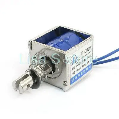 

DC 24V 20N Push Pull Linear Actuator Electromagnet Solenoid JF-0826