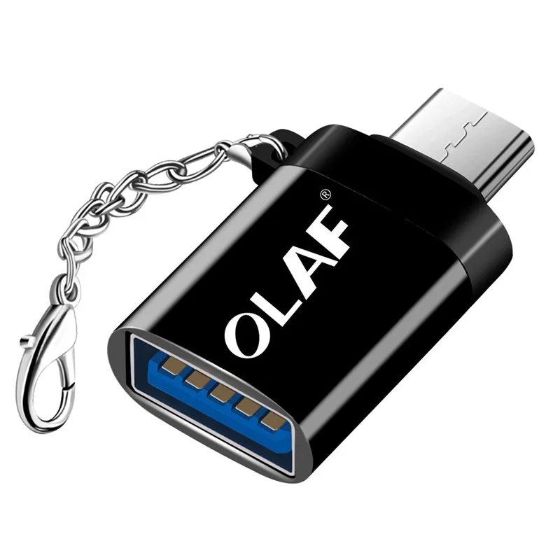 Black Олаф OTG Micro USB кабель адаптер для Xiaomi Redmi Note samsung Android зарядный конвертер USB 2,0 Microusb OTG Кабельный разъем - Цвет: Black