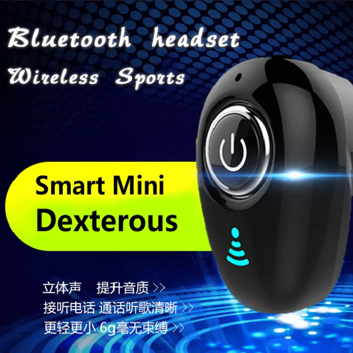 Мини Bluetooth наушники Рабочая Bluetooth гарнитура беспроводные наушники-вкладыши Наушники Hands-free для спорта на открытом воздухе автомобиль Вождение телефон Спорт