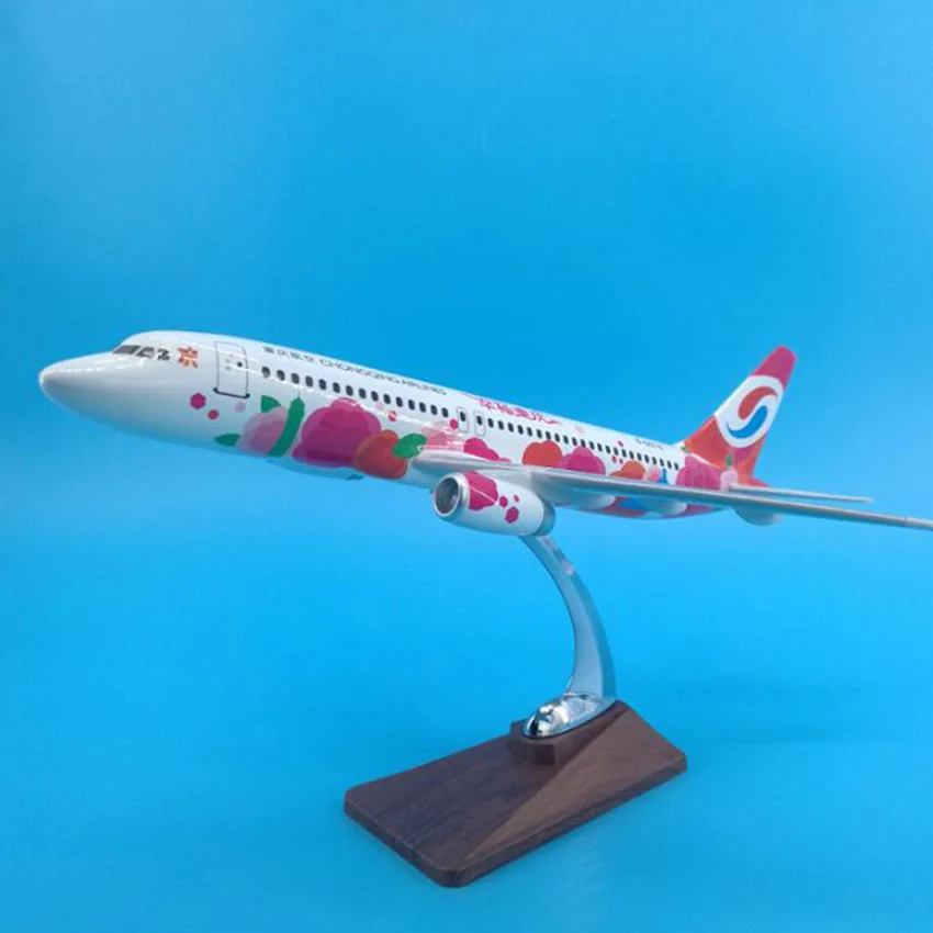 1/100 37 см красочные красоты Chongqing Airbus A320-200 модель счастливого времени W база сплава самолета коллекционный дисплей