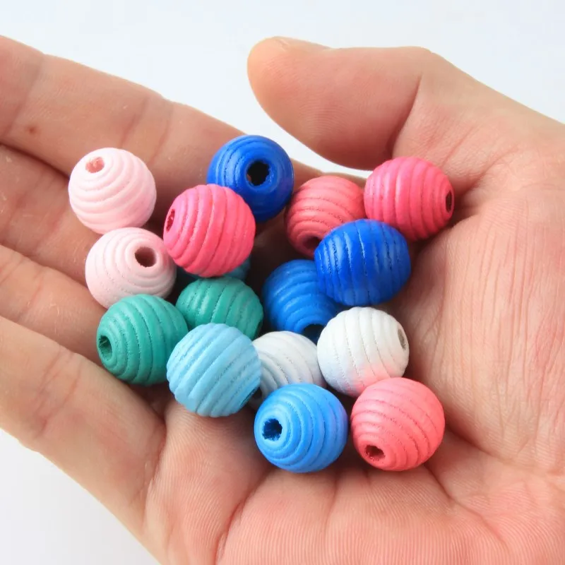 

50pcs 13x14mm Natural Beehive Wooden Beads For Jewelry Making DIY Crafts Toys Teething Pacifier Clip Spacer Beads