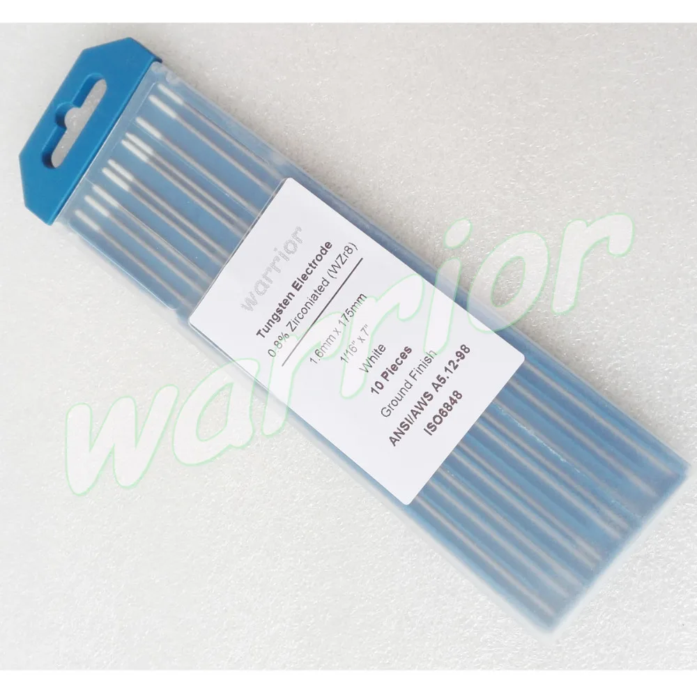 

10pcs WZR8 1.6*175mm 1/16"x7" tungsten electrodes for welders
