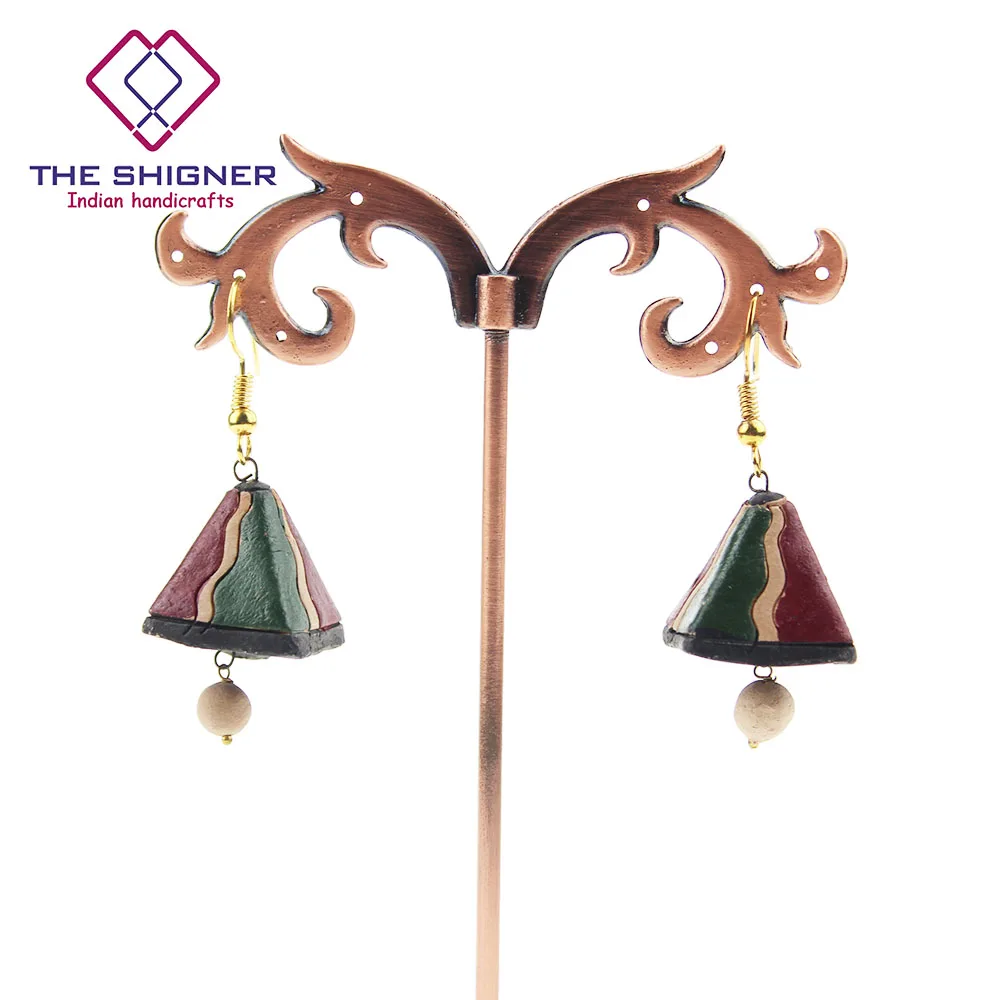 2017 новый Этнический стиль терракотовые индийские серьги Jhumka ювелирные изделия