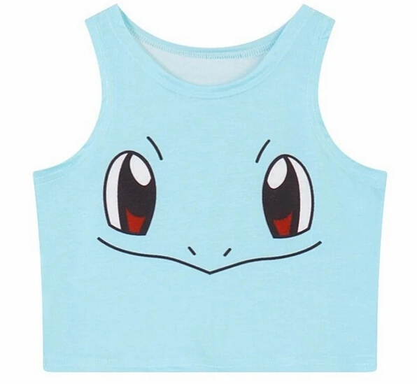 

Harajuku NICE & CUTE Women Cosplay Costume Pokemon Go Pocket Monster Sailor Moon Crystal Crop Tops Vest Tank Tops Shirt