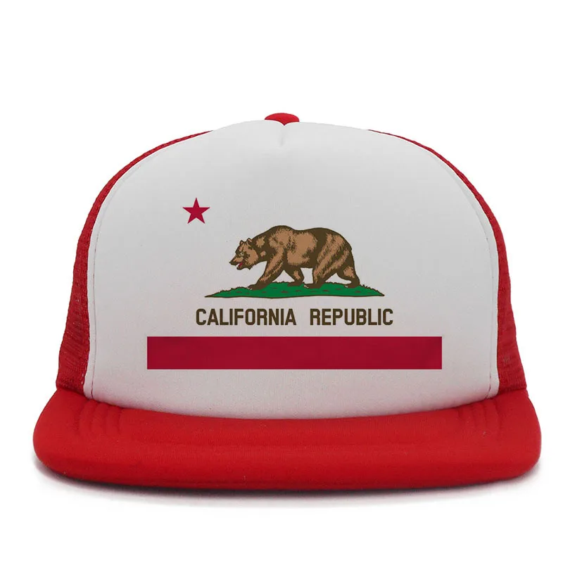 Bear California Republic бейсболка с флагом для мужчин и женщин крутая летняя сетчатая бейсболка s California Trucker кепка Повседневная шляпа для отца Новинка