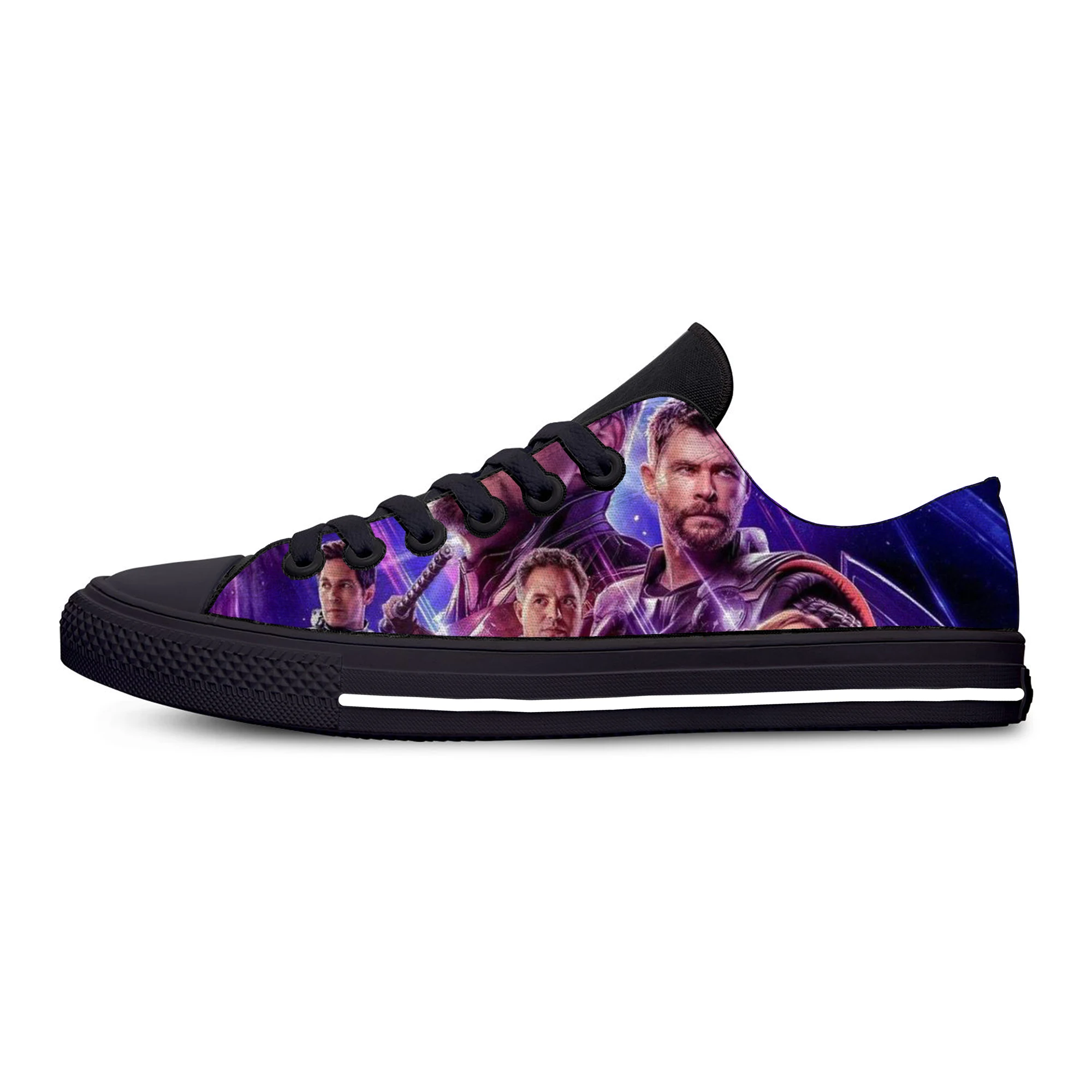 

marvel movie Avengers Endgame Lace Up Breathable Shoes Summer Canvas Fashion Lightweight Sneakers for Women Men
