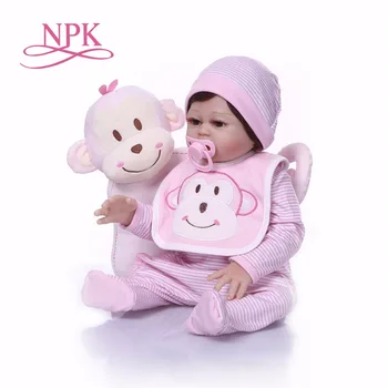 

19inch Full Silicone Baby Doll Handmade Lifelike Reborn adorable bathe bebe realistic Christmas Gift Bedtime Playmate for sale