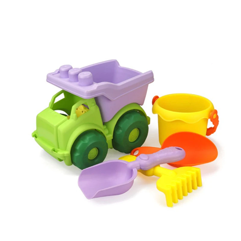 G-5PCS(Random Color) Летние пляжные игрушки, мягкий силиконовый песочный замок, Песочная лопата, модель песка, душ, песочные часы, песочный автомобиль, набор игрушек, Веселая Детская летняя игра, Новинка - Цвет: G-5PCS(Random Color)