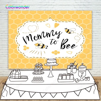 

Cartoon Bee Theme Party Background Children 1st Birthday Decoration Photography Backdrop Baby Shower Dessert Table Background