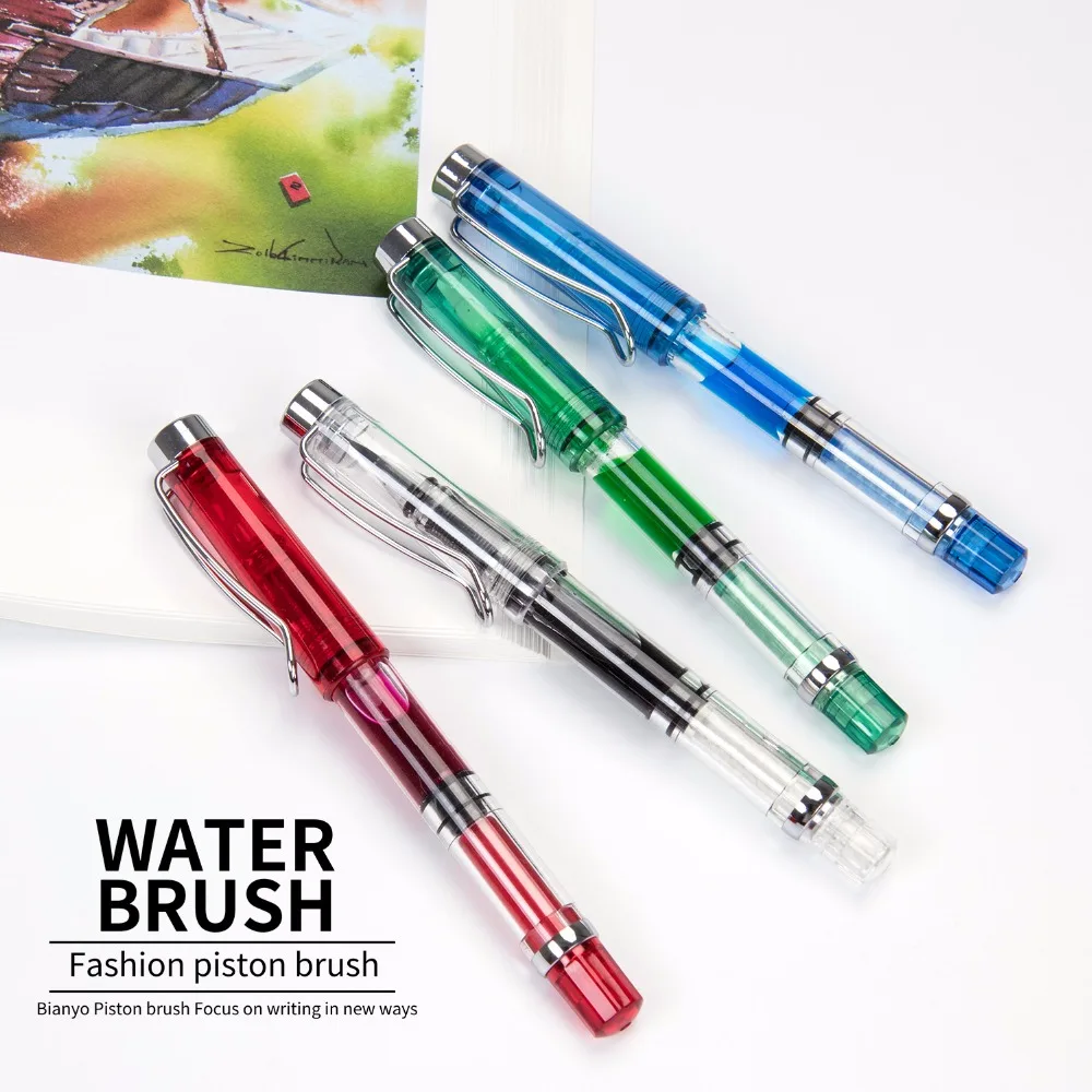 

Bianyo Fountain Capacity Water Brush Soft Watercolor Art Paint Brush Nylon Hair Painting Brush For Calligraphy Pen