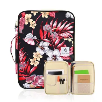 

Premium Multi-functional A4 Document Bags Waterproof Oxford Travel Pouch Zippered Case For 13" Mac Notebook Ipad Laptop Pens