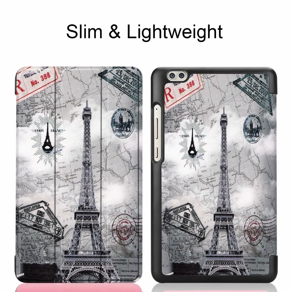 

Slim Flip Stand PU Leather Print Funda Magnetic Cover Case For Docomo Dtab Compact D-02K Dtab-02K 8 inch Tablet PC Shell +pen