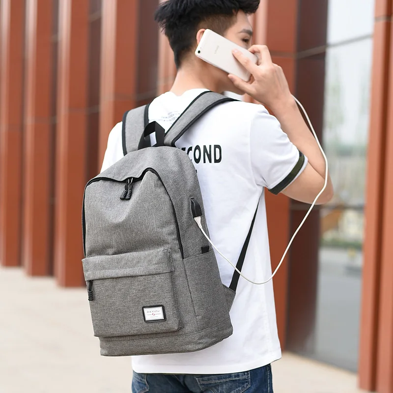 

2019 Men Mobile Usb Charge Backpack Teenage Boys Travel Laptop Backpack Man School Bag For Boy Bagpack Rucksack Knapsack