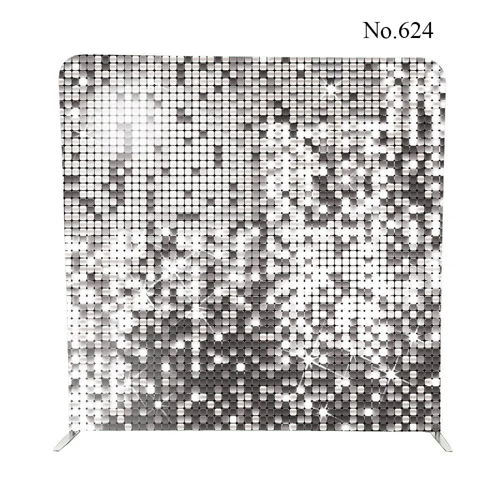 № 624 Серебряный фон сверкающая Подушка с блестками чехол фон с подставкой для фотобудки