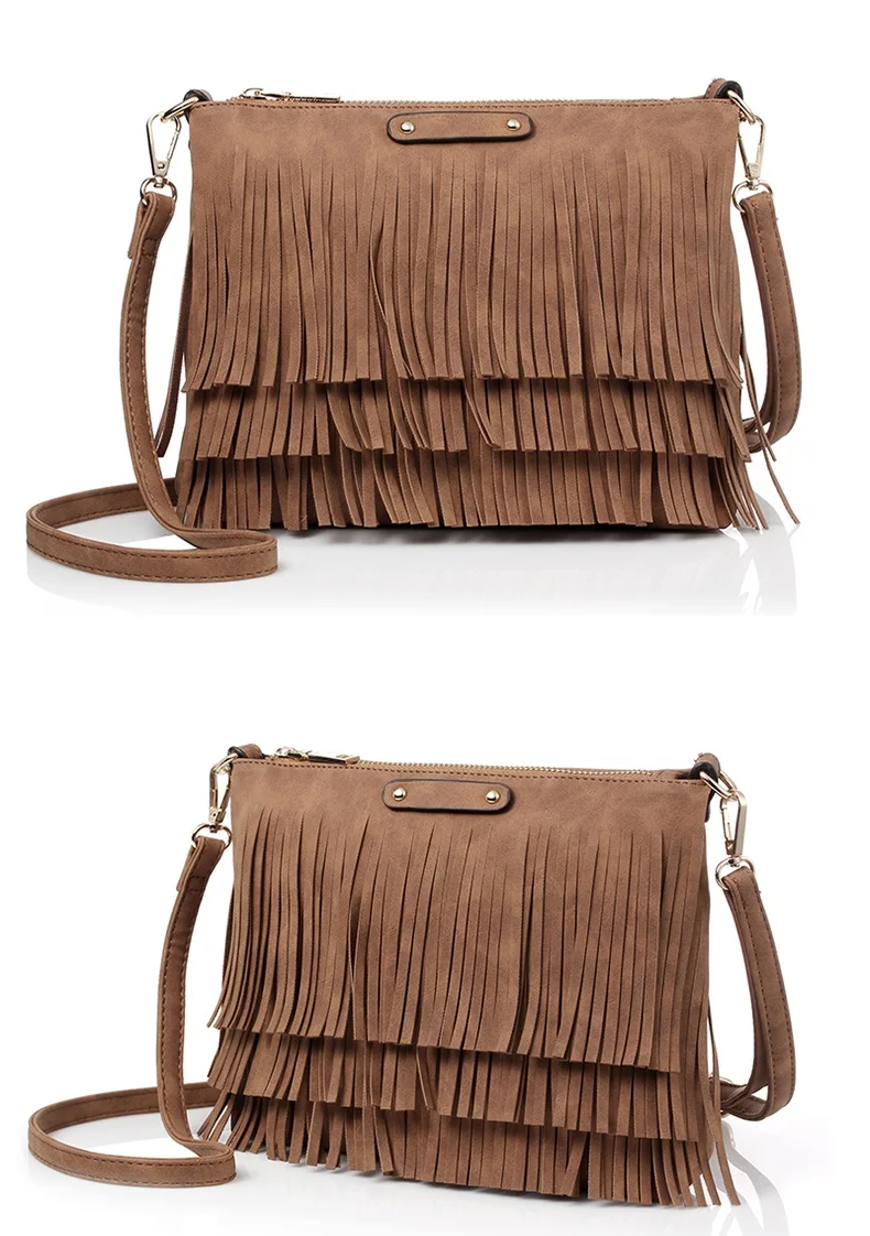 NIGEDU Vintage Tassel Shoulder Bag Small Female Crossbody Bags for Women Messenger Bags High Quality Pu Leather Handbag and Wallet (10)