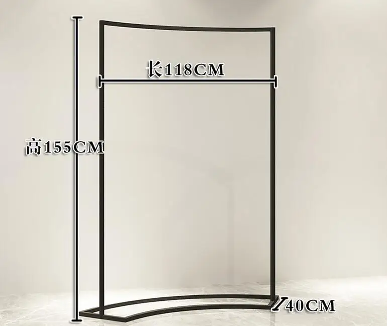 Clothing Shop Shop Show Shelf Zhongdao Show Cabinet Women's Dress Shop Shop Center Horizontal Bar Simple High and Low Shop .