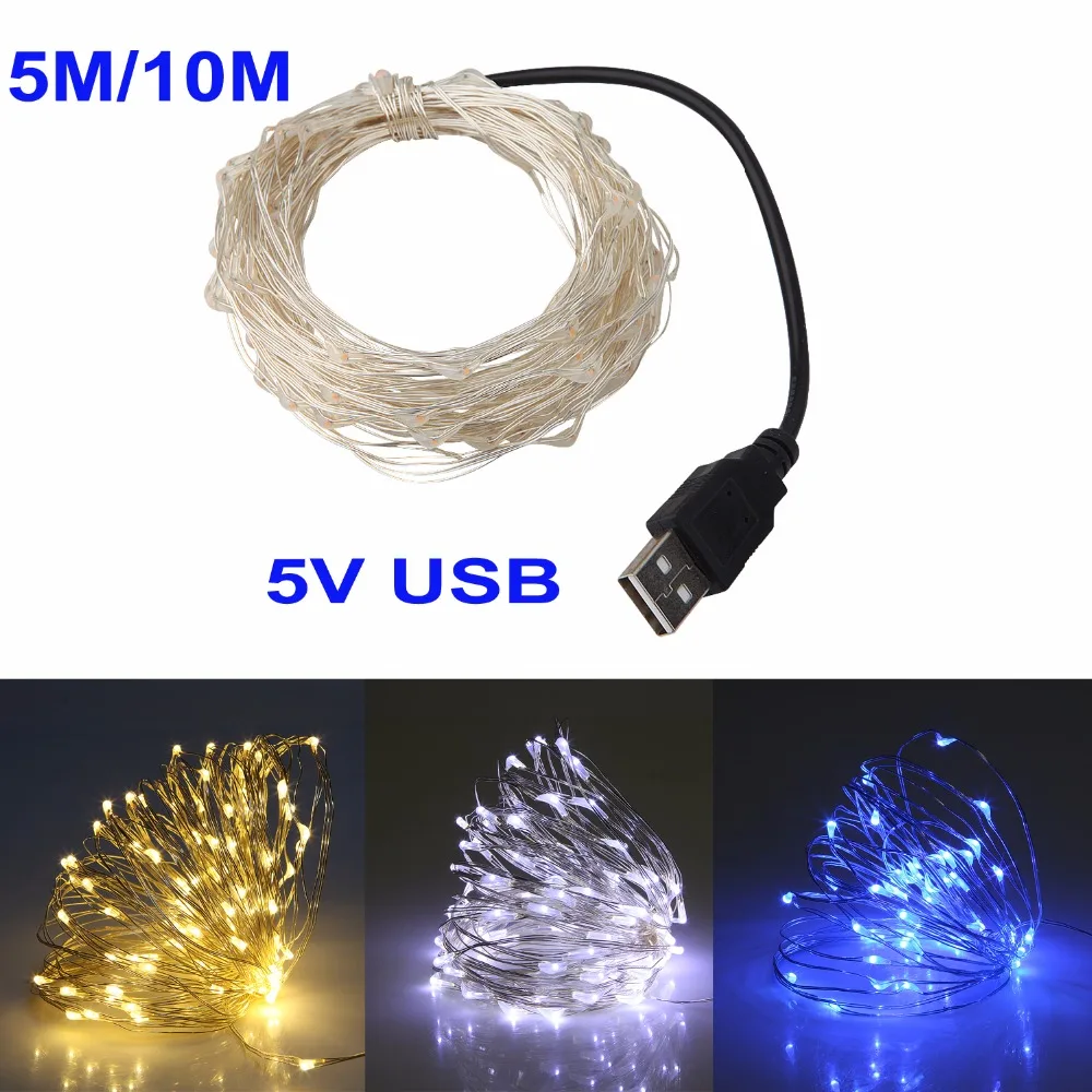 Светодиодная Водонепроницаемая гирлянда 5 м/10 м В с usb|usb led string lights|fairy christmascopper usb |