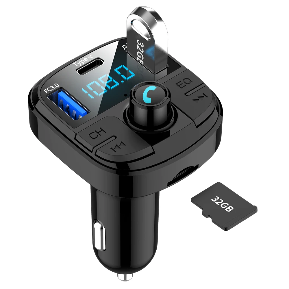 FM трансмиттер BT29 автомобильный беспроводной с поддержкой Bluetooth 5 0 и ЖК