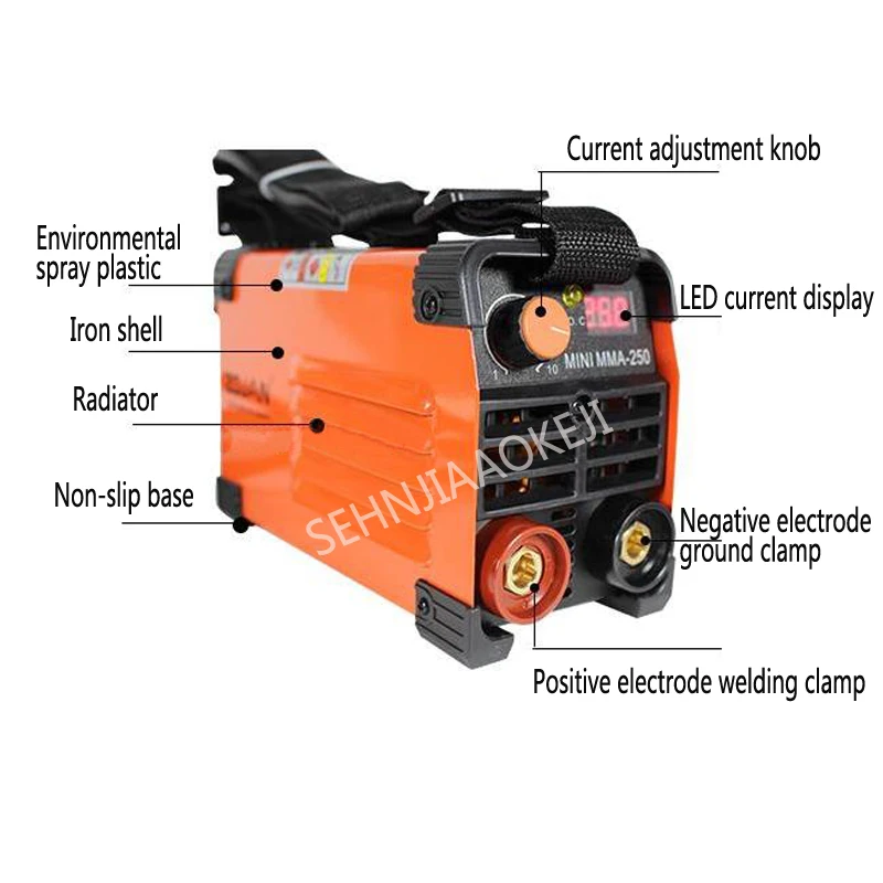 MINI250 welding machine Household copper core mini inverter manual welder With overload protection 3.2 mm long welding 3800W 3