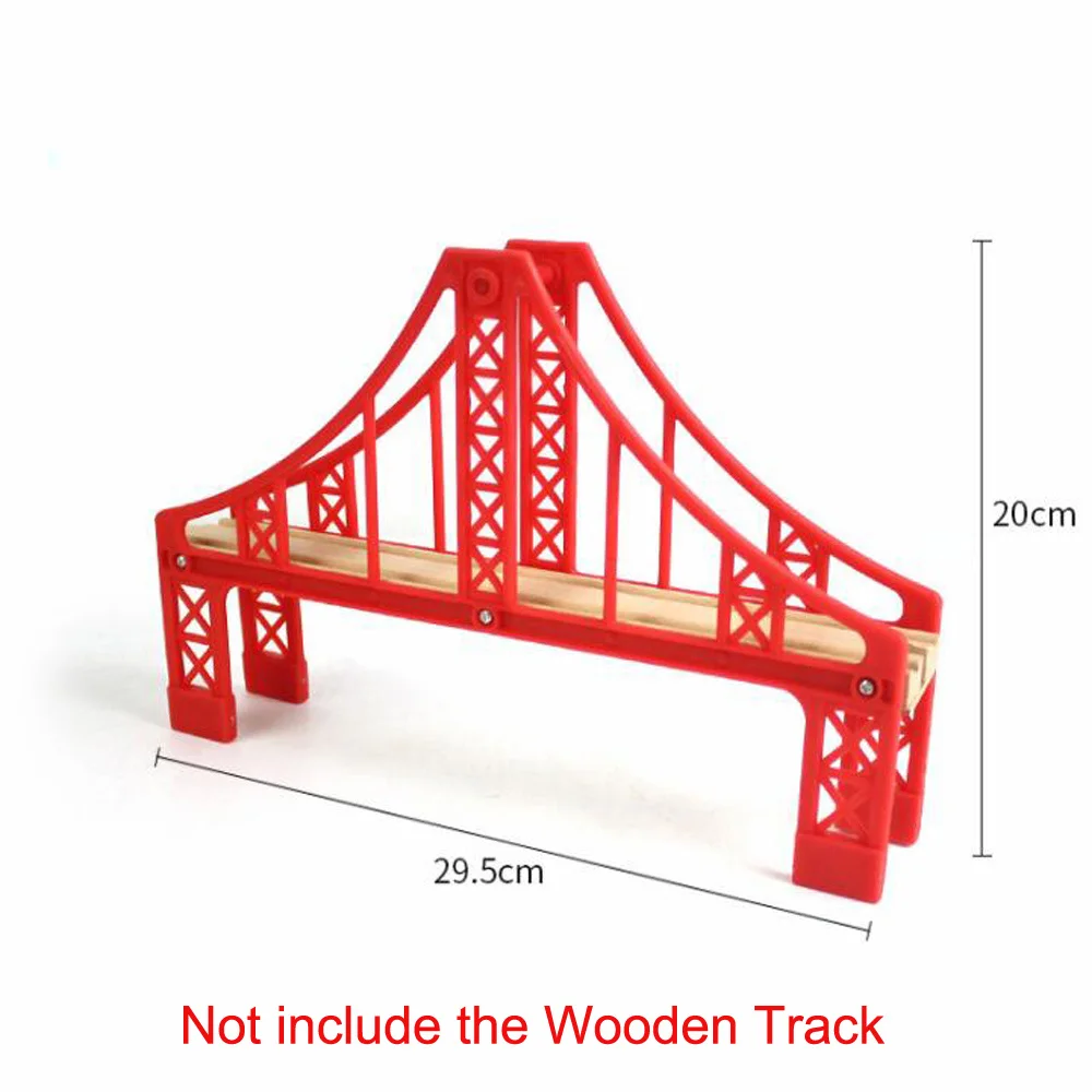 Wooden Railway Track Toy Universal Accessories Competible for Thomas All Brands Track Educational Rail Train Car Toys for Kids 35