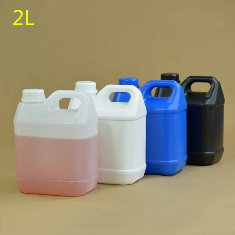 

2 liter square plastic bucket food grade HDPE Packaging container Chemical paint plastic barrel Oil water wine storage jar