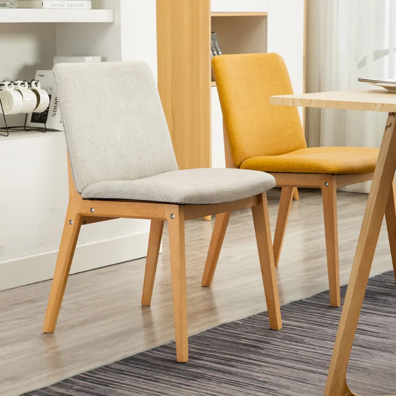 Nordic Home Furniture Minimalist Bedroom Study Chair Solid Wood Back Office Restaurant Meeting Coffee Hotel Dining Modern Chairs