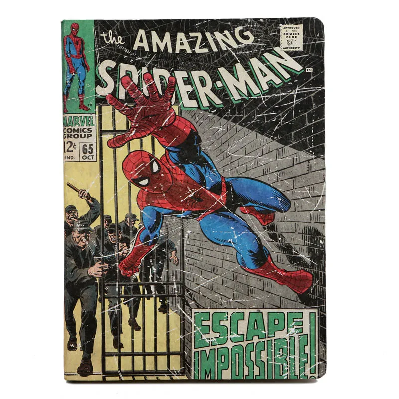 Spider Man Marvel Ретро комикс складной книжный светильник светодиодный перезаряжаемый книжный светильник Халк Человек-паук Железный человек Тор рейтеон Antman Booklamp подарки - Emitting Color: Spider Man